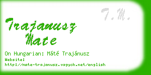 trajanusz mate business card