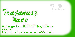 trajanusz mate business card